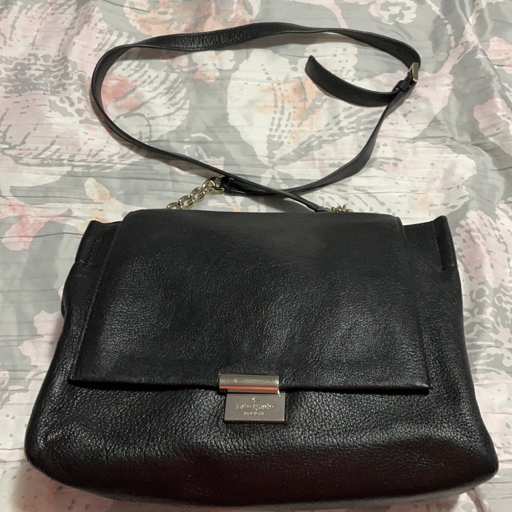 Black leather Kate spade shoulder bag